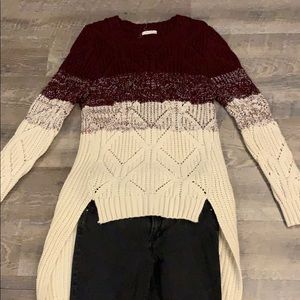 High-low sweater